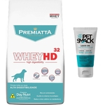 Kit Ração Premiatta Whey HD 31 Cães Filhotes (3kg) + Leave on Protetor Solar Pet Smack (50g)