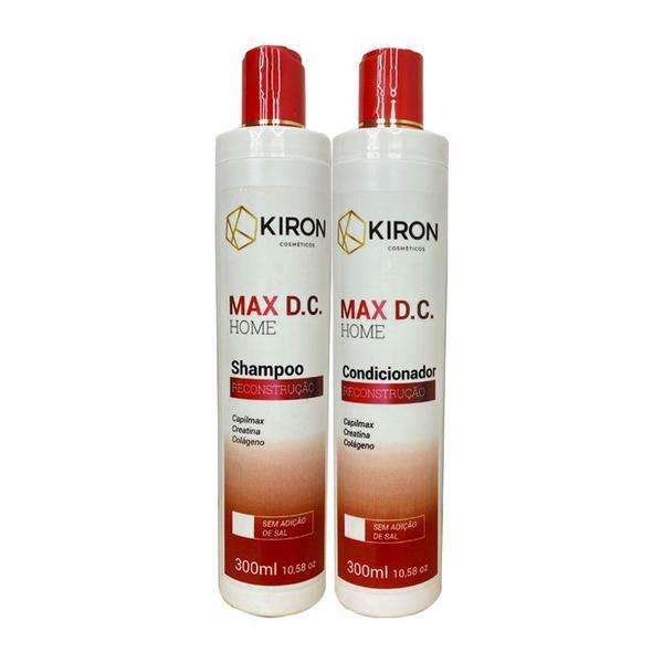 Kit Recontrução Shampoo + Condicionador Kiron Cosméticos Max D.C. 2x300ml