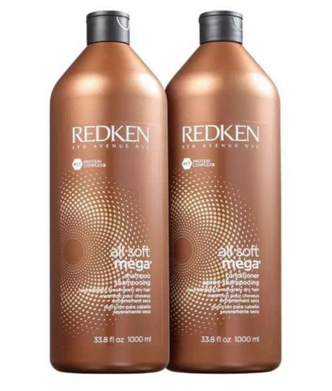 Kit Redken All Soft Mega Shampoo 1000ml + Condicionador 1000ml