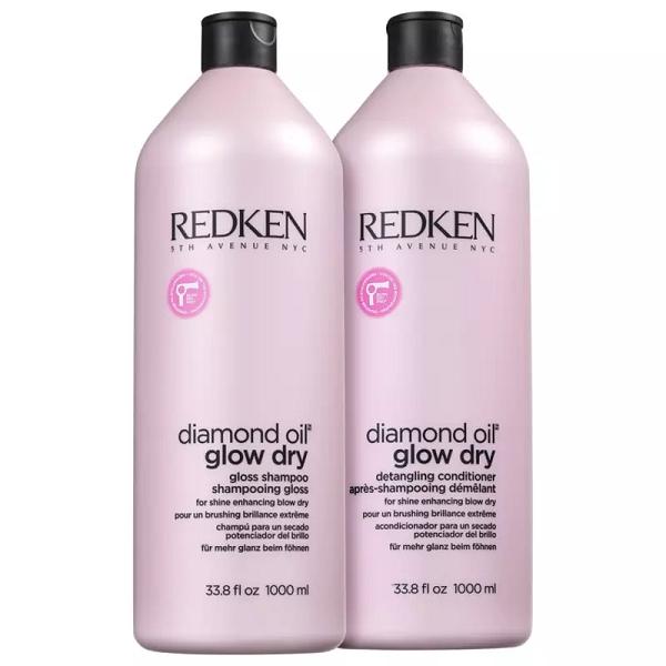 Kit Redken Diamond Oil Glow Dry Salon Duo (2 Produtos) - 1L