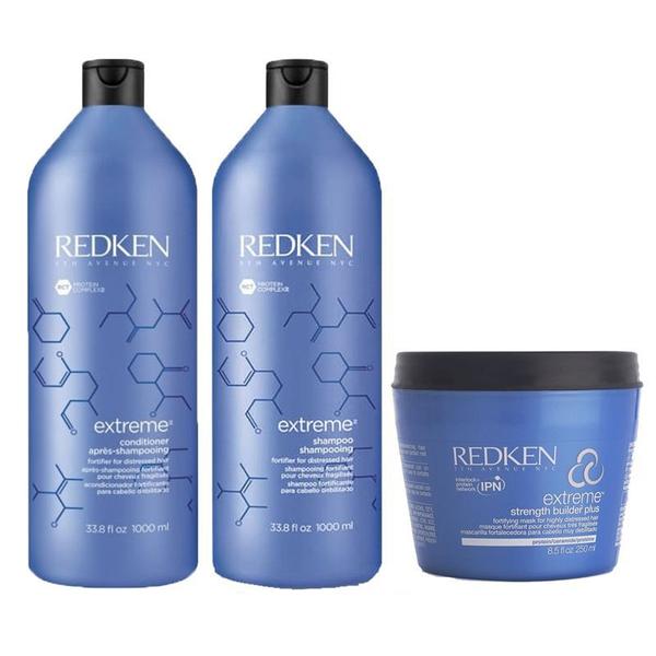 Kit Redken Extreme Shampoo1L Cond.1Litro e Máscara 250gr