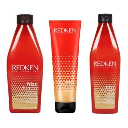 Kit Redken Frizz Dismiss Shampoo + Condicionador + Leave In
