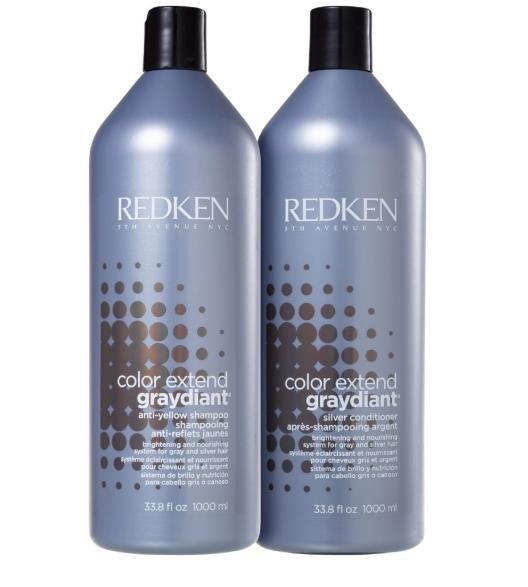 Kit Redken Graydiant Shampoo 1000ml Condicionador 1000ml