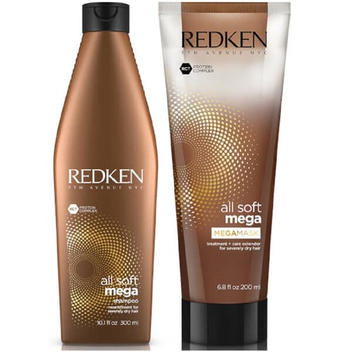Kit Redken Shampoo All Soft Mega 300ml+Mascara 200ml