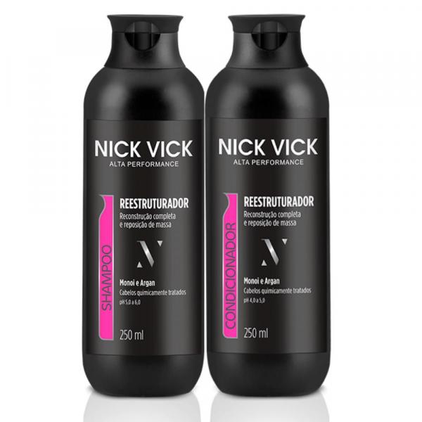 Kit Reestruturador Nick Vick Alta Performance (Shampoo e Condicionador) - Nickvick