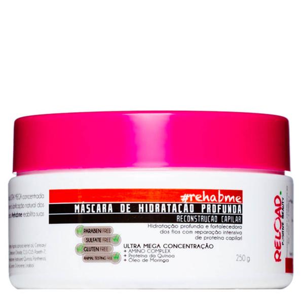 Kit Rehabme Reload Máscara 250g, Shampoo e Condicionador Reconstrução Capilar 200ml