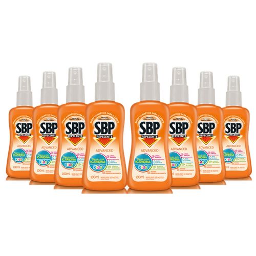 Kit Repelente SBP Advanced Kids Spray 100ml com 8 Unidades