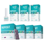 Kit reposit 120caps + 3x reposit nails 7,5ml kress para tratamento das unhas e dos cabelos