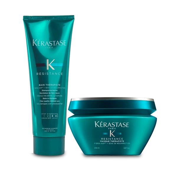 Kit Resistance Thérapiste Kérastase Shampoo Bain 250ml + Máscara Masque 200g - Kerastase