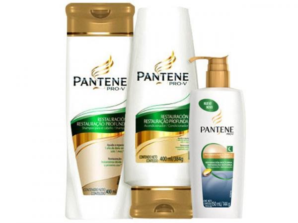 Kit Restauração Profunda Pantene - Shampoo + Condicionador + Tratamento Noturno