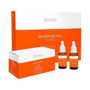 Kit Resurfacing Peel C + C Belvittà - 3 Ítens Clareamento de Manchas com Vitamina C e Retinol