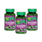 Kit 3 Resveratrol uva desidratada - Unilife - Revitrol 60 cápsulas