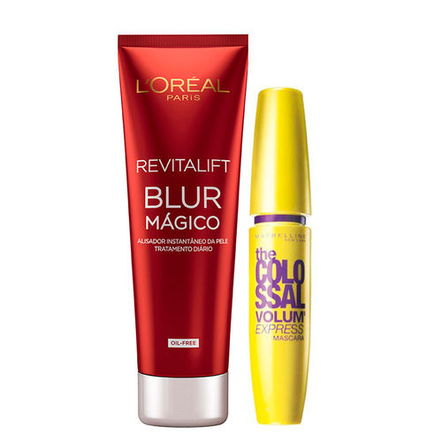 Kit Revitalift Blur L'oréal Paris + The Colossal Volum' Express Maybelline