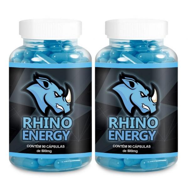 Kit 2 Rhino Energy Viagra Natural 500mg - 90 Cápsulas