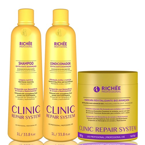 Kit Richée Clinic Repair Tratamento Professional de Salon 2x 1l