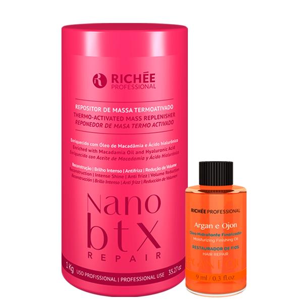 Kit Richée Nano Btx Repair Repositor de Massa Máscara + Óleo - Richée Professional