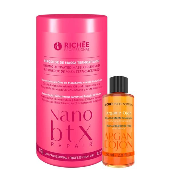 Kit Richée Nanobtx Repair Mascara + Óleo Argan e Ojon 60ml - Richée Professional