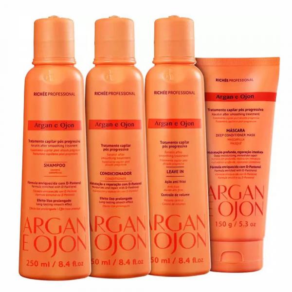 Kit Richée Professional Argan e Ojon Treatment Shampoo + Condicionar + Leave-in + Máscara
