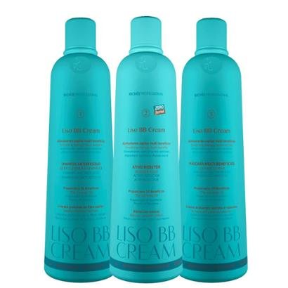 Kit Richée Professional Liso 1 Shampoo 1L + 1 Ativo 1L + 1 Máscara 1L