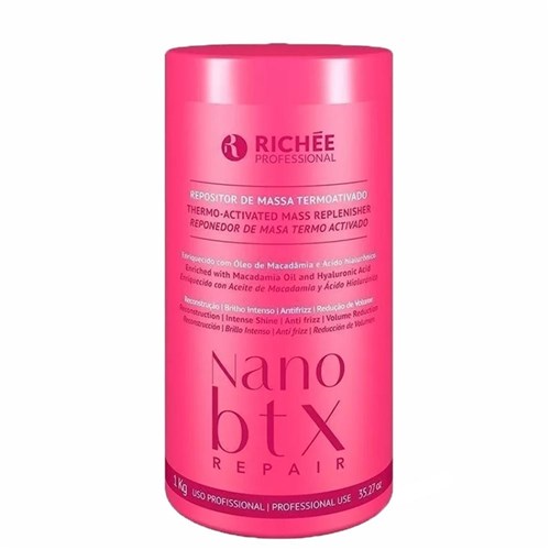 Kit Richée Professional Nano Btx Repair Repositor de Massa + Shampoo Antirresíduo