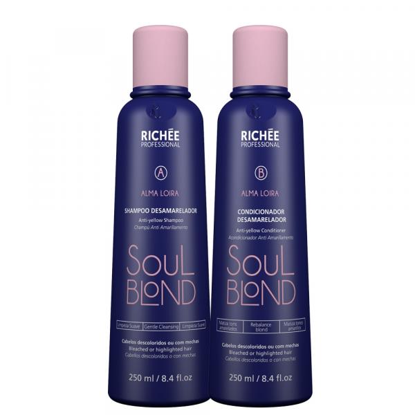 Kit Richée Soul Blond Shampoo + Condicionador Desamarelador - Richée Professional