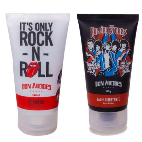 Kit Rolling Stones Shampoo para Barba 140ml + Balm de Barba - Don Alcides