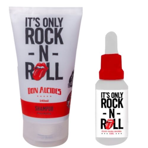 Kit Rolling Stones Shampoo para Barba 140ml + Óleo de Barba 2 Produtos - Don Alcides