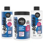 Kit S.o.s Bomba Shampoo Condicionador E Máscara - Salon Line