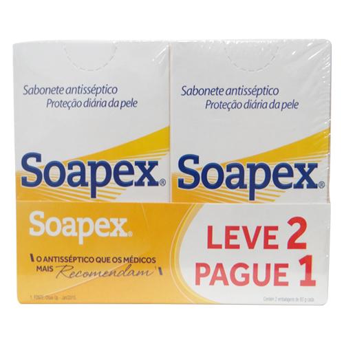 Kit Sabonete Antisséptico Soapex 80g 2 Unidades