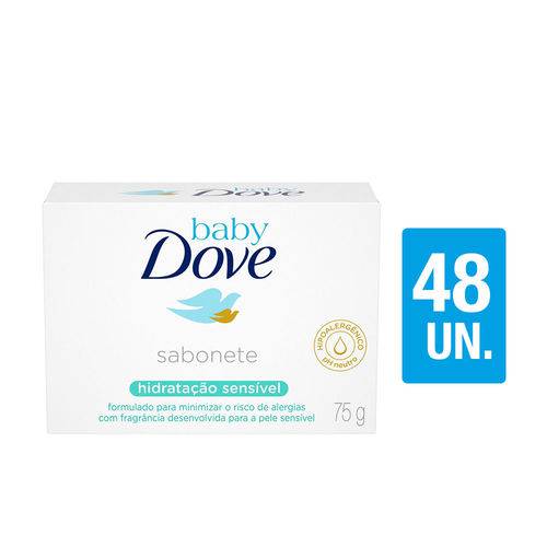Kit Sabonete Dove Baby Hidratacao Sensivel 75g com 48un