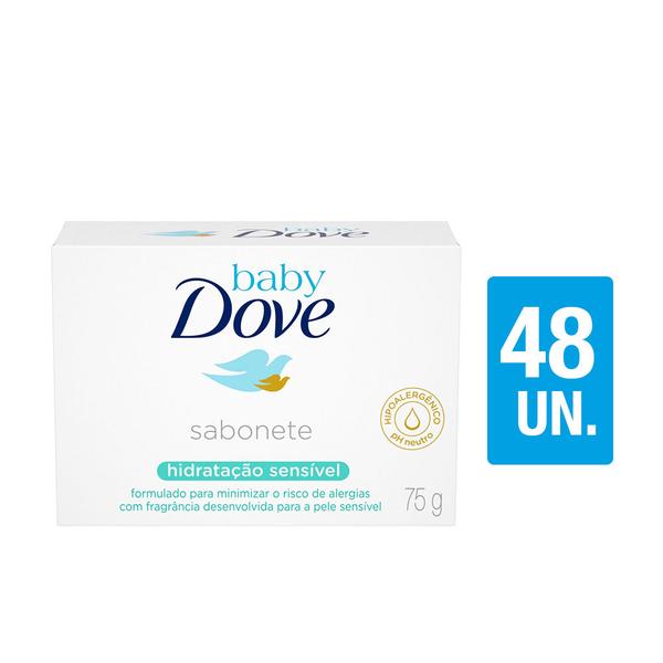 Kit Sabonete Dove Baby Hidratacao Sensivel 75g com 48UN