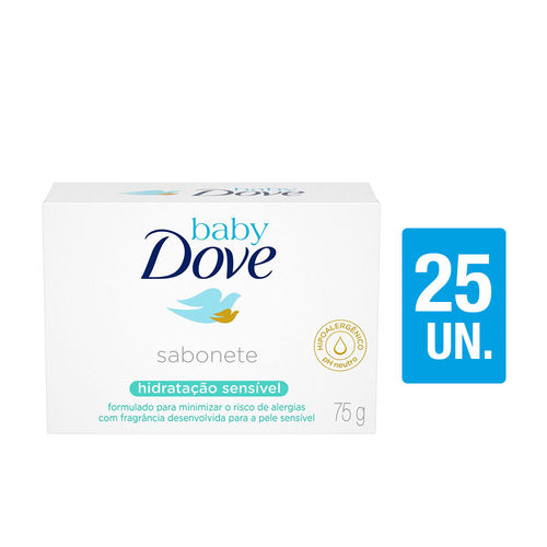 Kit Sabonete Dove Baby Hidratacao Sensivel 75g com 25un