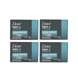 Kit Sabonete Dove Men Care Clean Comfort 90g Leve 4 e Pague 3