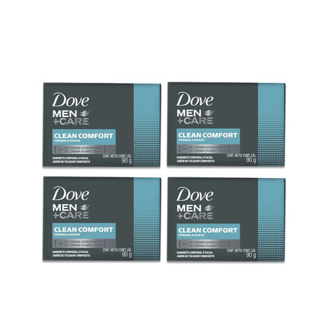 Kit Sabonete Dove Men Care Clean Comfort 90G Leve 4 e Pague 3