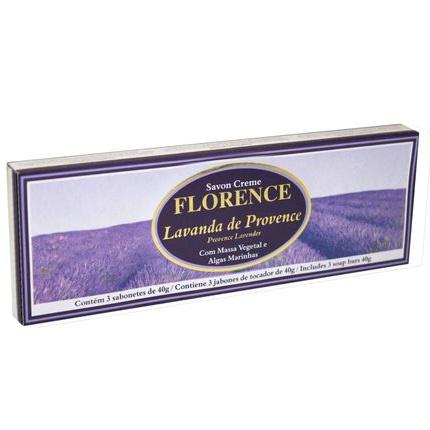 Kit Sabonete Florence Lavanda Luxo de Provence 40G 3 Unidades