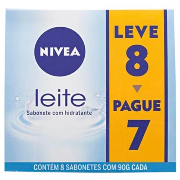 Kit Sabonete Hidratante Nívea Proteína do Leite 85g Leve 8 Pague 7