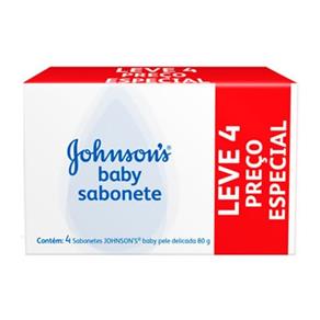 Kit Sabonete Johnson`s Baby Regular com 4 Preço Especial
