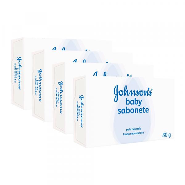 Kit Sabonete Johnsons Baby Regular 80g 4 Unidades - Johnsons