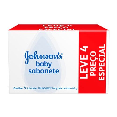 Kit Sabonete Johnson's Baby Regular com 4 Preço Especial