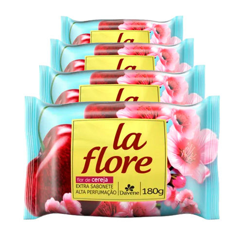 Kit 4 Sabonete La Flore Davene Flor de Cereja 180g
