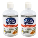 Kit 2 Sabonete Líquido Antibacteriano para Mãos Total Protect Amêndoas e Aveia 500ml - Elimina 99,9% das Bactérias