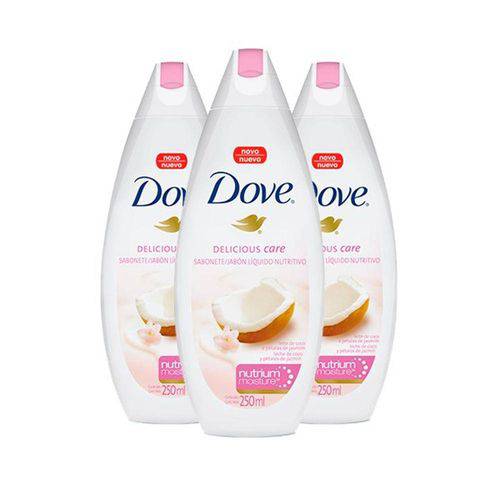 Kit Sabonete Líquido Dove Shower Leite de Coco