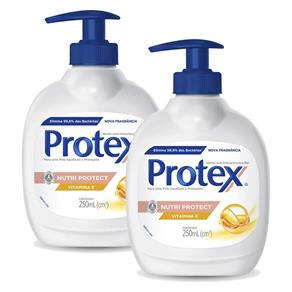 Kit Sabonete Líquido para Mãos Protex Nutri Protect Vitamina e 250ml com 2 Unidades