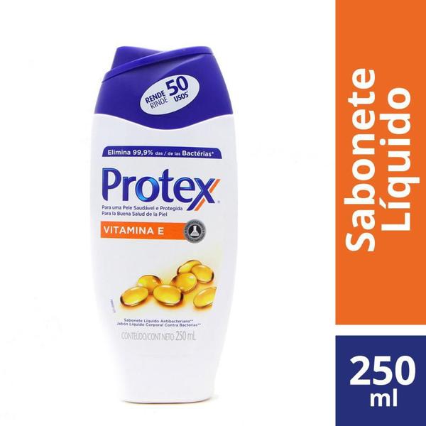 Kit Sabonete Líquido Protex Nutri Protect Vitamina e 250ml com 6 Unidades