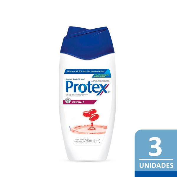 Kit Sabonete Líquido Protex Omega 3 C/3un - 250ml