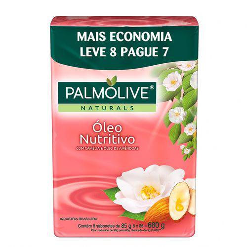 Kit Sabonete Palmolive Óleo Nutritivo com Camélia 85g Leve 8 Pague 7