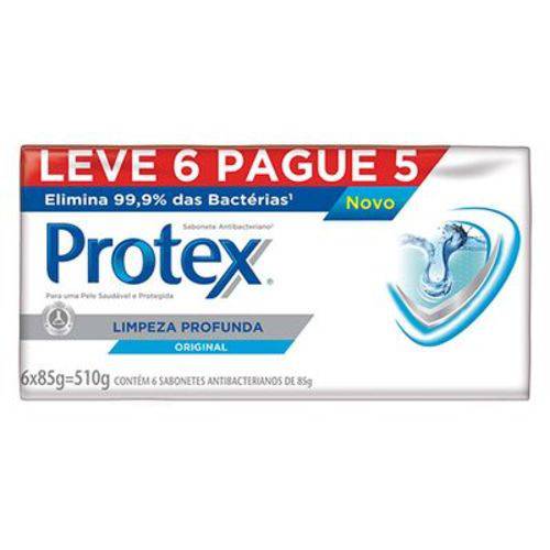 Kit Sabonete Protex Limpeza Profunda Leve 6 Pague 5 6x85g=510g