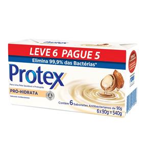 Kit Sabonete Protex Pró-Hidrata 90g Leve 6 Pague 5