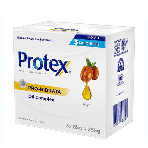 Kit Sabonete Protex Pro Hidrata Argan com 3 Unidades 85g