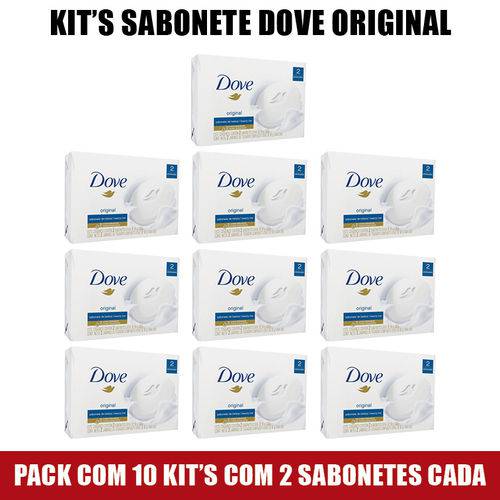 Kit Sabonetes Dove Original com 2 Unds de 90g - Pack com 10 Kit's